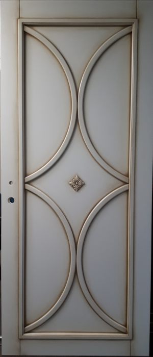 Межкомнатная дверь в профиле массив (эмаль с патиной) Сызрань